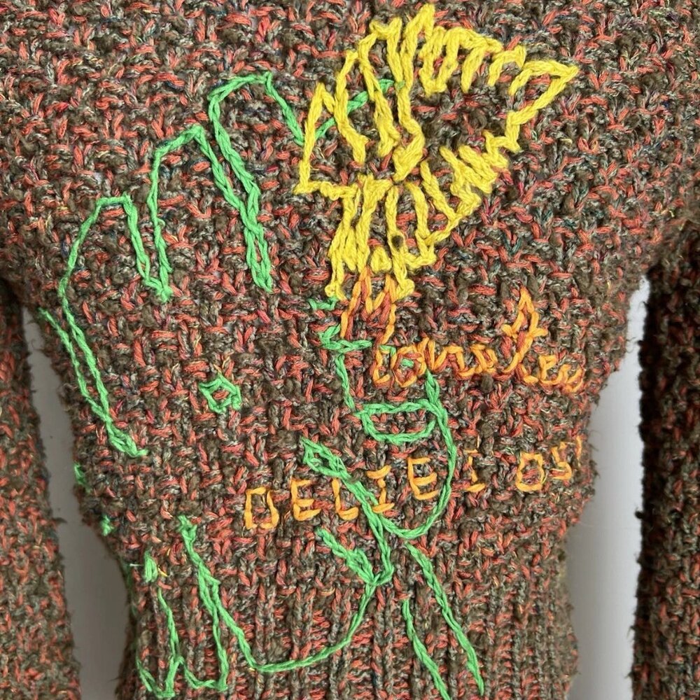 Anthropologie Wendy Wurtzburger Marcella Violini Monstera Cardigan - Picture 8 of 16